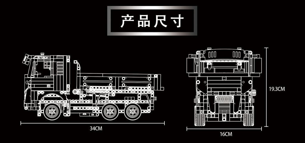 Mould King 15025 MAN TGX Dump Vrachtwagen